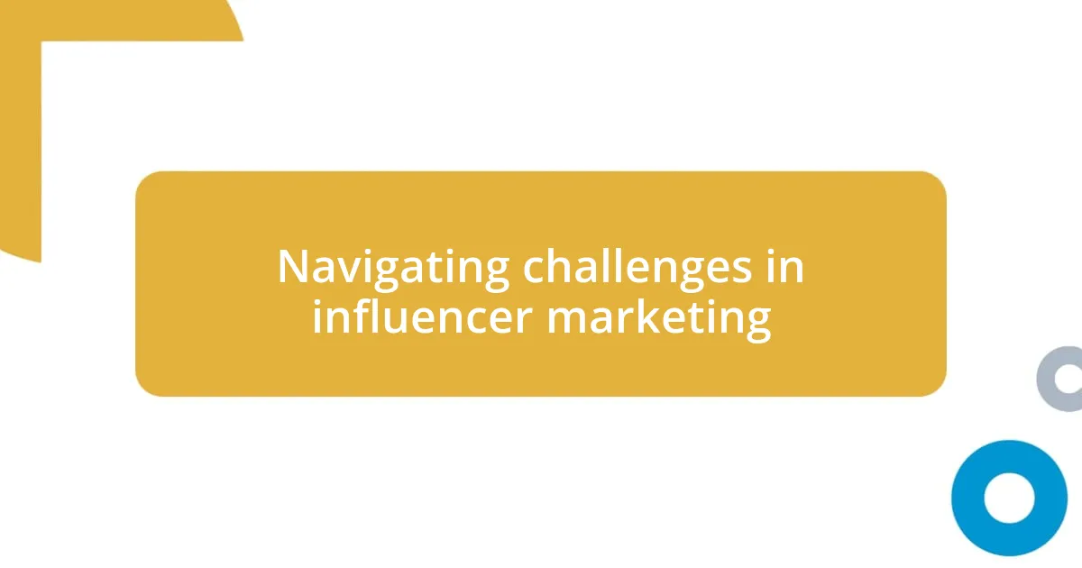 Navigating challenges in influencer marketing